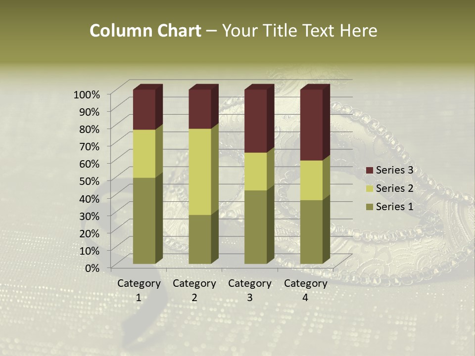 A Silver Mask On A Green Background With A Black Ribbon PowerPoint Template