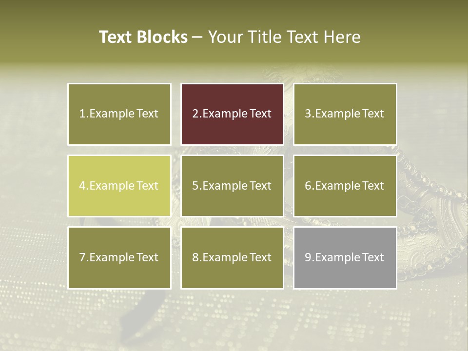 A Silver Mask On A Green Background With A Black Ribbon PowerPoint Template