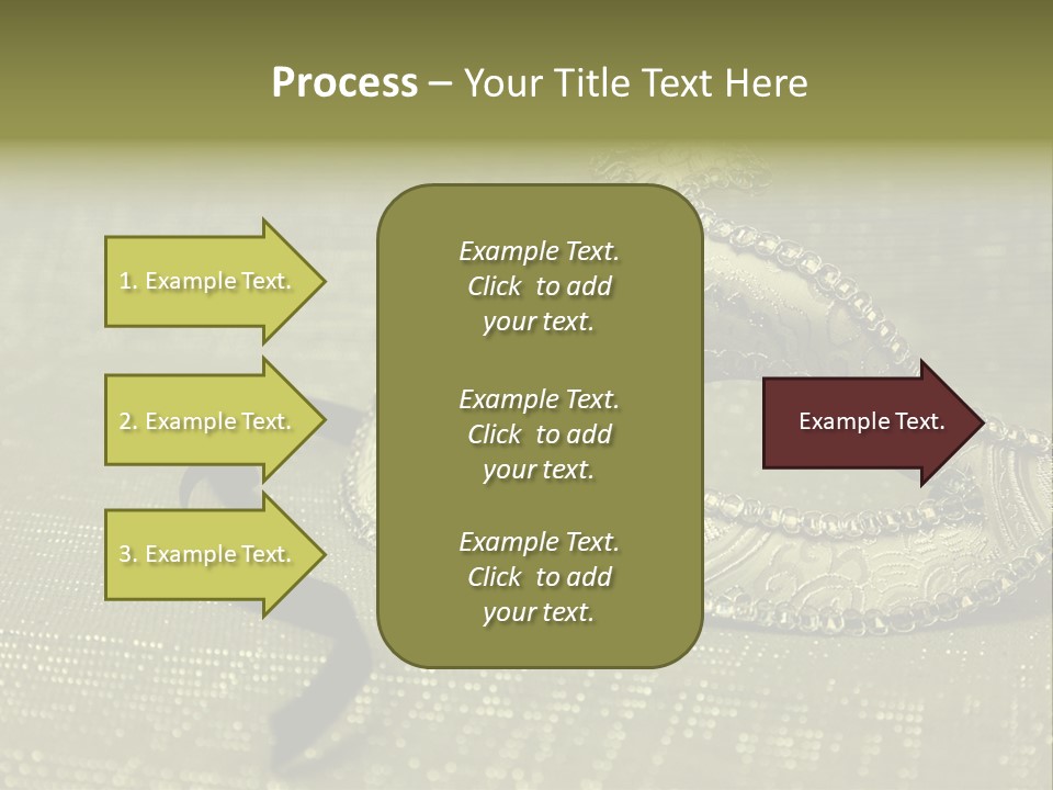 A Silver Mask On A Green Background With A Black Ribbon PowerPoint Template
