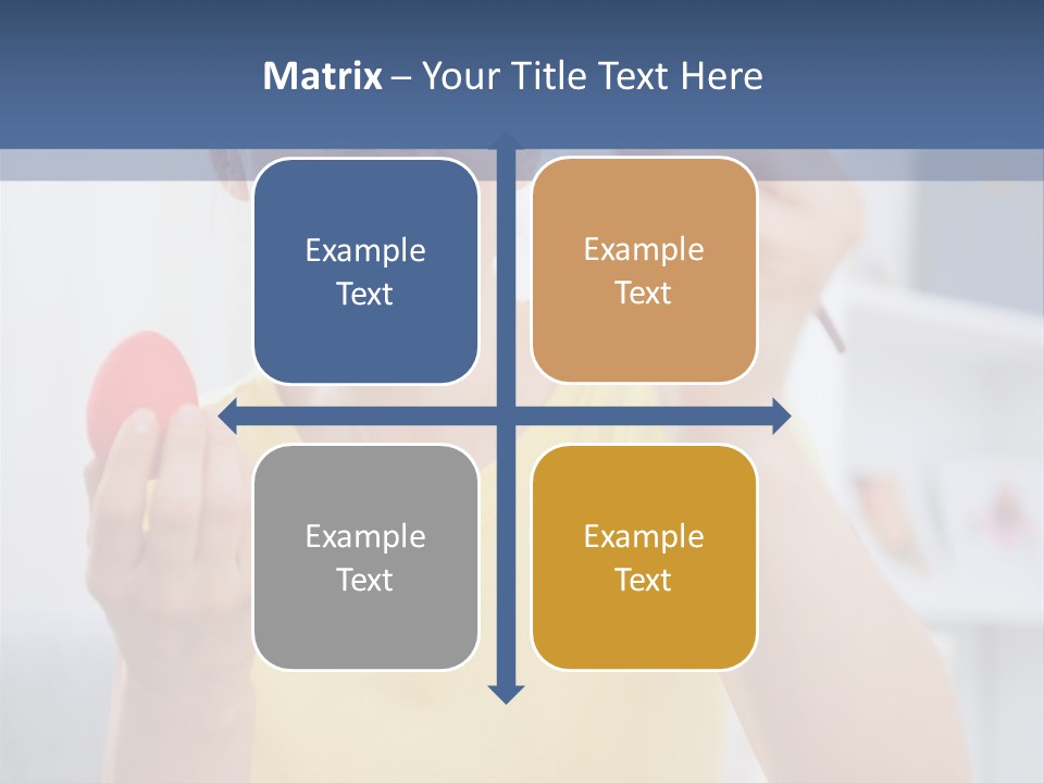 A Woman Holding A Piece Of Fruit In Her Hand PowerPoint Template