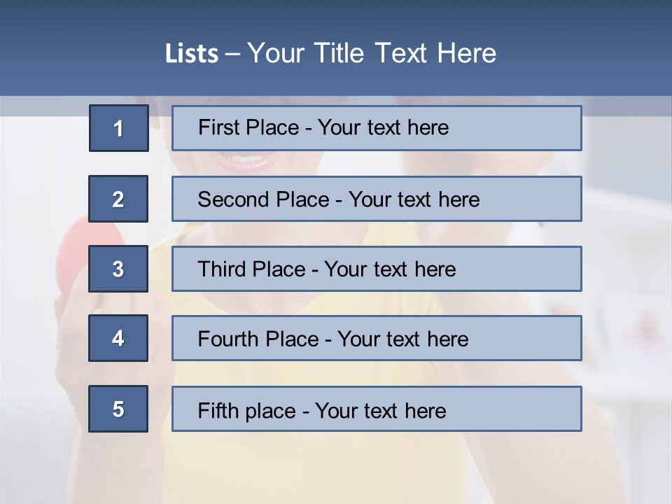 A Woman Holding A Piece Of Fruit In Her Hand PowerPoint Template