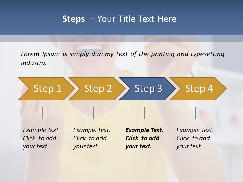 A Woman Holding A Piece Of Fruit In Her Hand PowerPoint Template