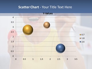 A Woman Holding A Piece Of Fruit In Her Hand PowerPoint Template