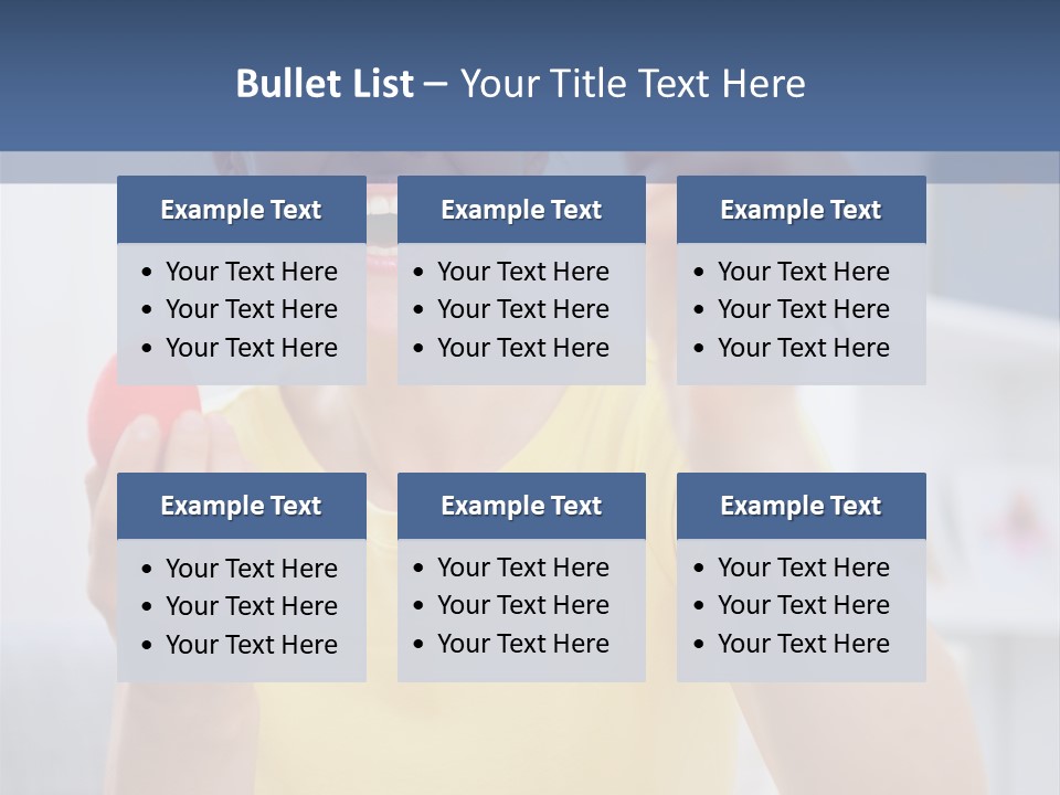 A Woman Holding A Piece Of Fruit In Her Hand PowerPoint Template