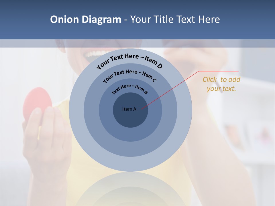 A Woman Holding A Piece Of Fruit In Her Hand PowerPoint Template