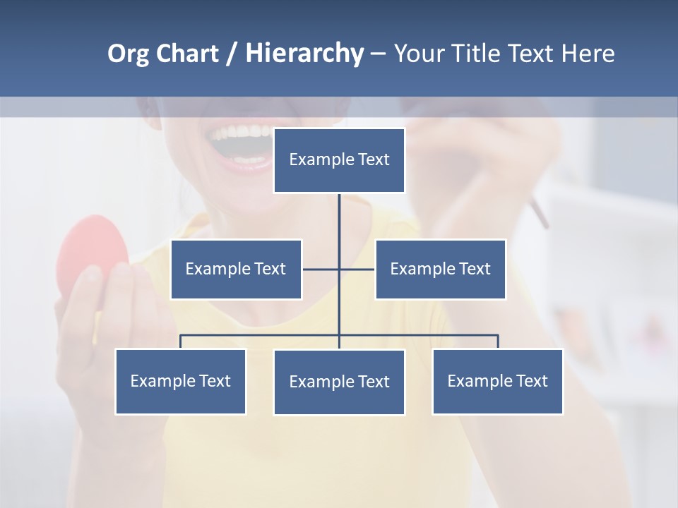 A Woman Holding A Piece Of Fruit In Her Hand PowerPoint Template