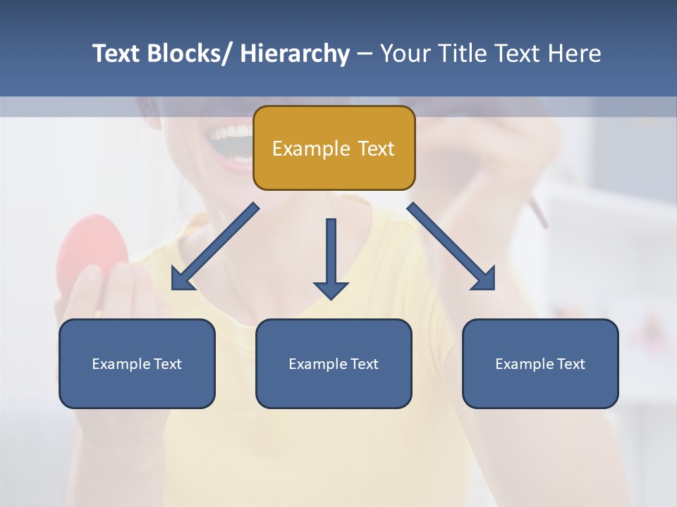 A Woman Holding A Piece Of Fruit In Her Hand PowerPoint Template