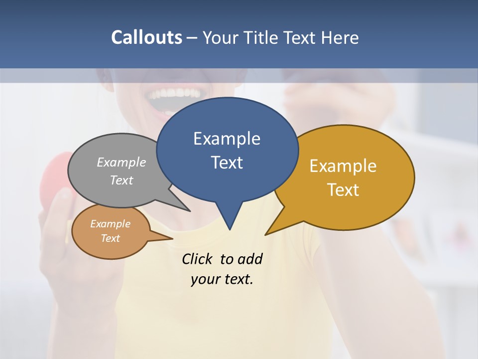 A Woman Holding A Piece Of Fruit In Her Hand PowerPoint Template