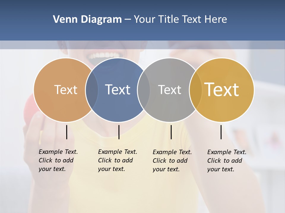 A Woman Holding A Piece Of Fruit In Her Hand PowerPoint Template