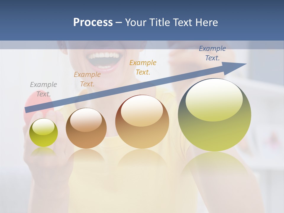 A Woman Holding A Piece Of Fruit In Her Hand PowerPoint Template