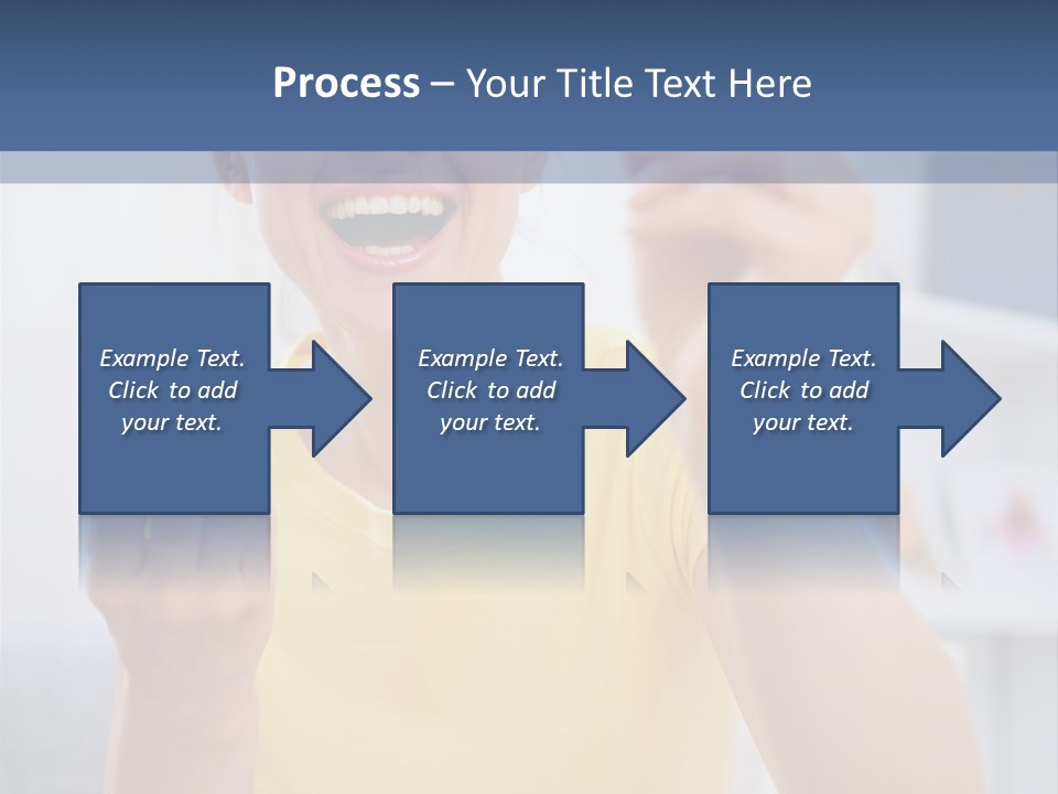 A Woman Holding A Piece Of Fruit In Her Hand PowerPoint Template