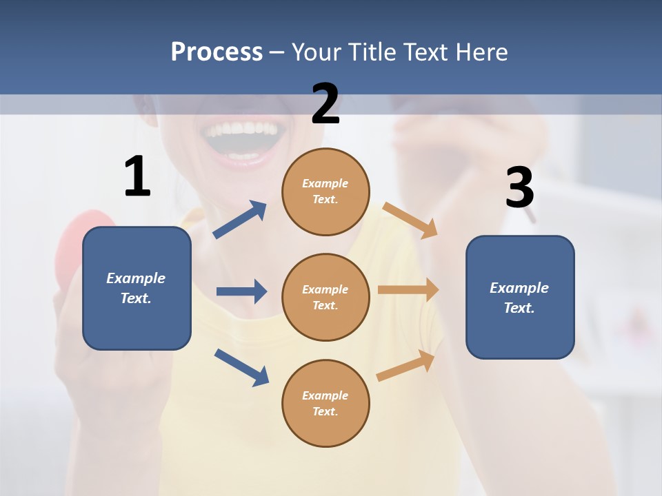 A Woman Holding A Piece Of Fruit In Her Hand PowerPoint Template