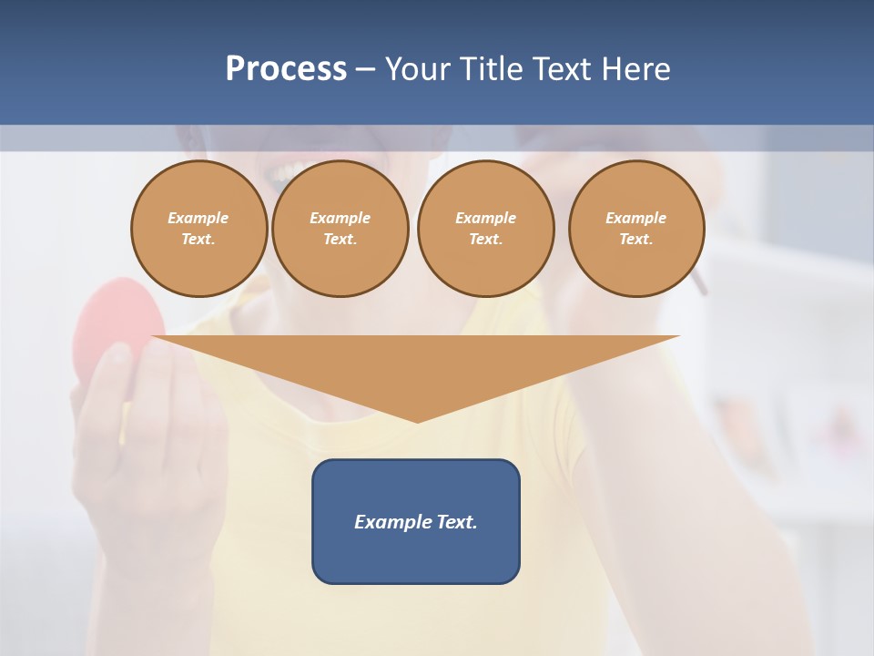 A Woman Holding A Piece Of Fruit In Her Hand PowerPoint Template