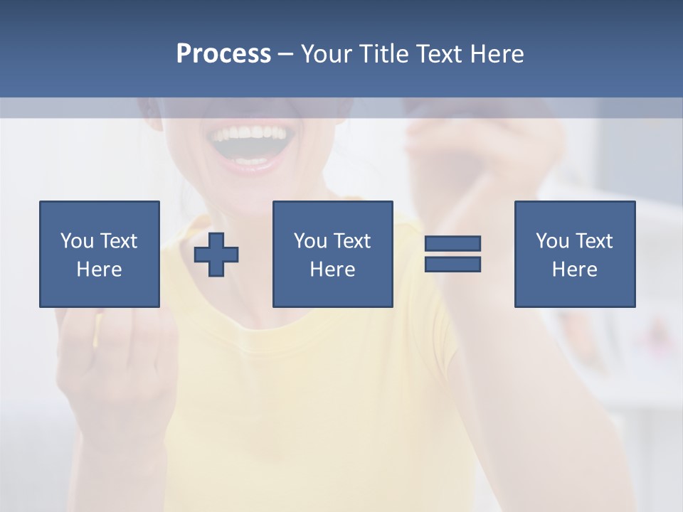 A Woman Holding A Piece Of Fruit In Her Hand PowerPoint Template