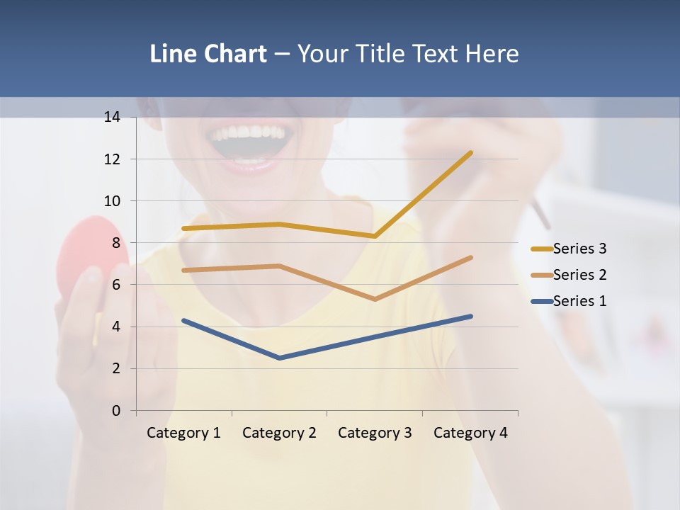 A Woman Holding A Piece Of Fruit In Her Hand PowerPoint Template