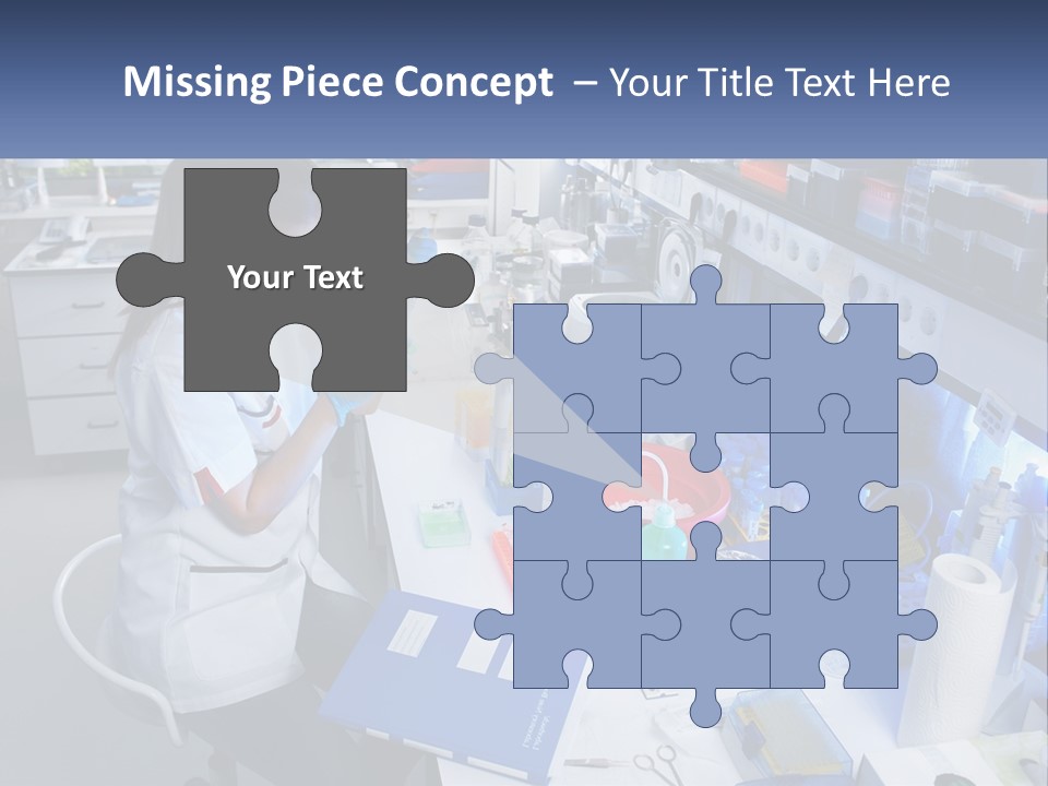 A Woman In A Lab Coat Is Doing Something PowerPoint Template