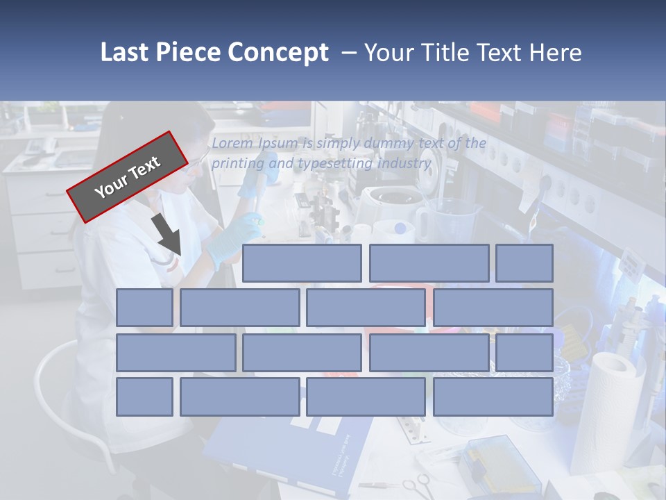A Woman In A Lab Coat Is Doing Something PowerPoint Template