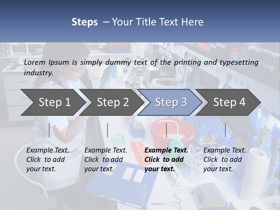 A Woman In A Lab Coat Is Doing Something PowerPoint Template