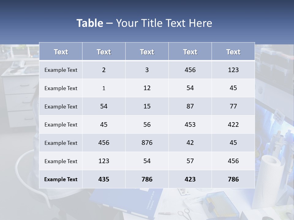 A Woman In A Lab Coat Is Doing Something PowerPoint Template