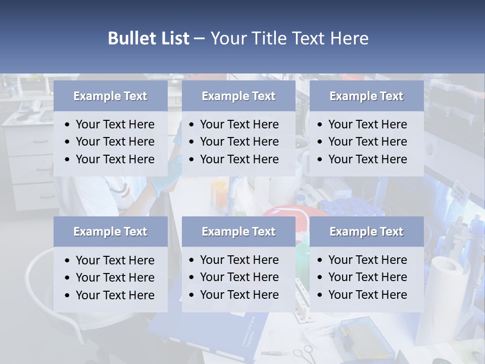 A Woman In A Lab Coat Is Doing Something PowerPoint Template