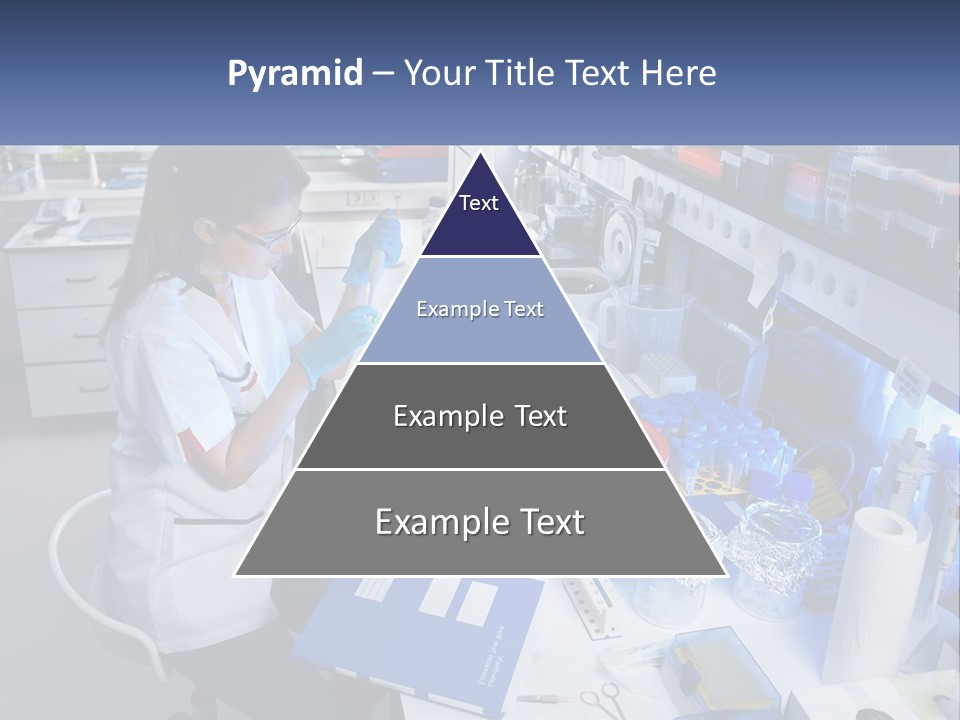 A Woman In A Lab Coat Is Doing Something PowerPoint Template