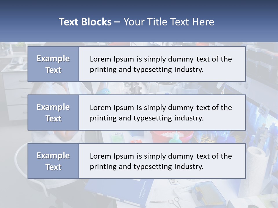 A Woman In A Lab Coat Is Doing Something PowerPoint Template
