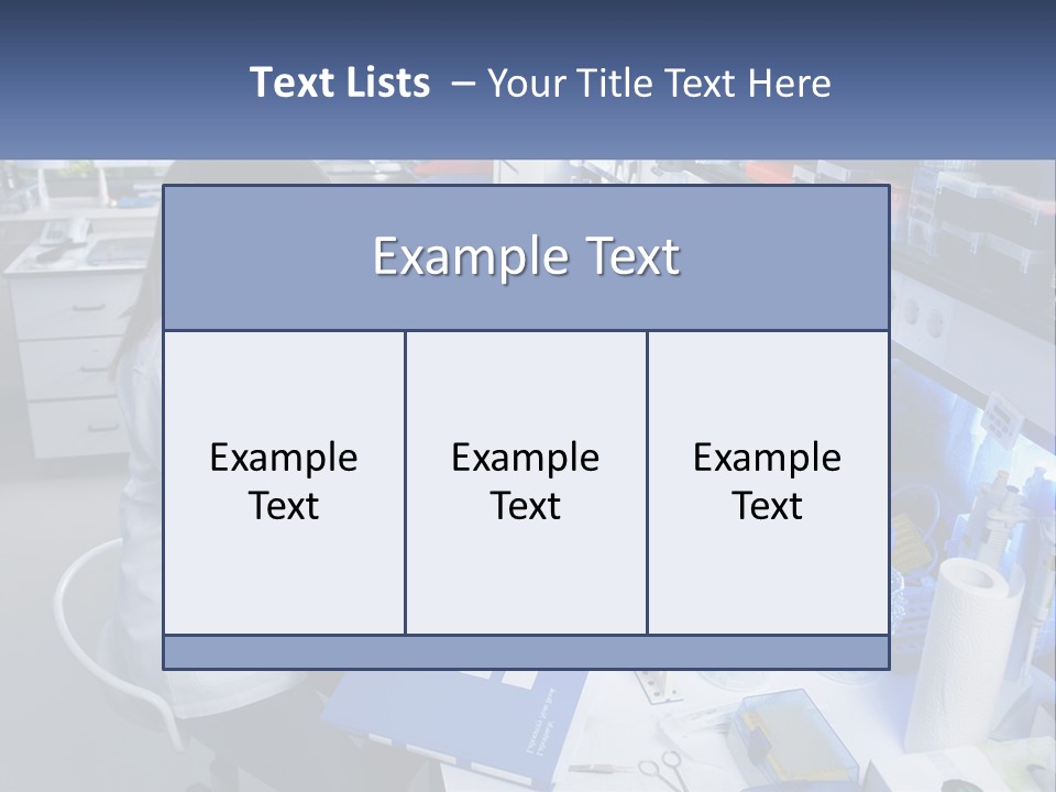 A Woman In A Lab Coat Is Doing Something PowerPoint Template