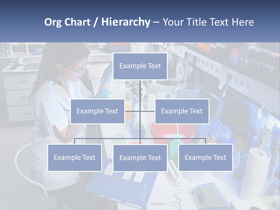 A Woman In A Lab Coat Is Doing Something PowerPoint Template