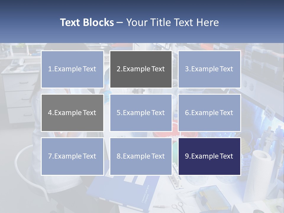 A Woman In A Lab Coat Is Doing Something PowerPoint Template