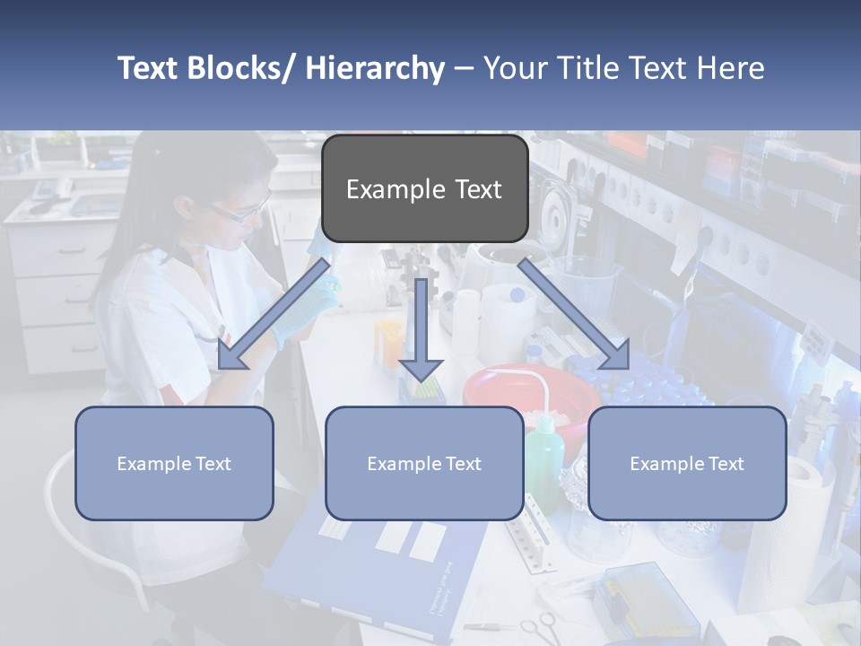 A Woman In A Lab Coat Is Doing Something PowerPoint Template