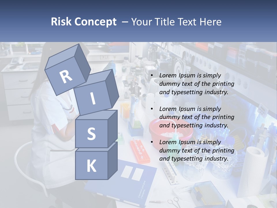 A Woman In A Lab Coat Is Doing Something PowerPoint Template