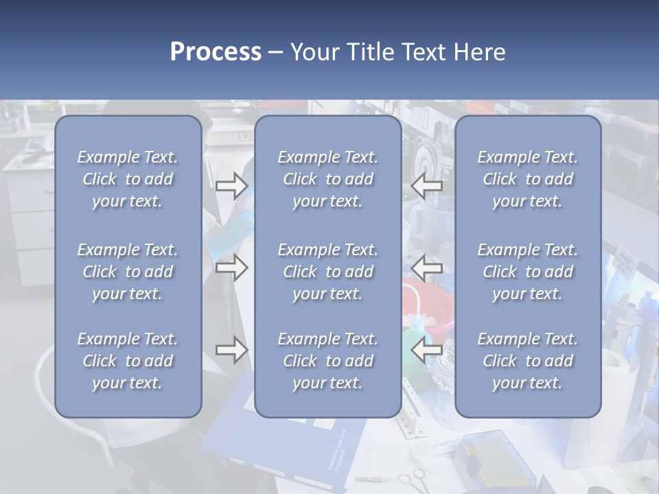 A Woman In A Lab Coat Is Doing Something PowerPoint Template