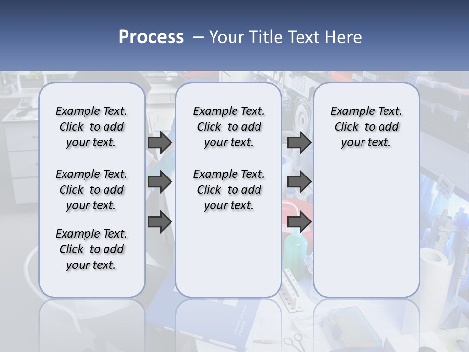 A Woman In A Lab Coat Is Doing Something PowerPoint Template