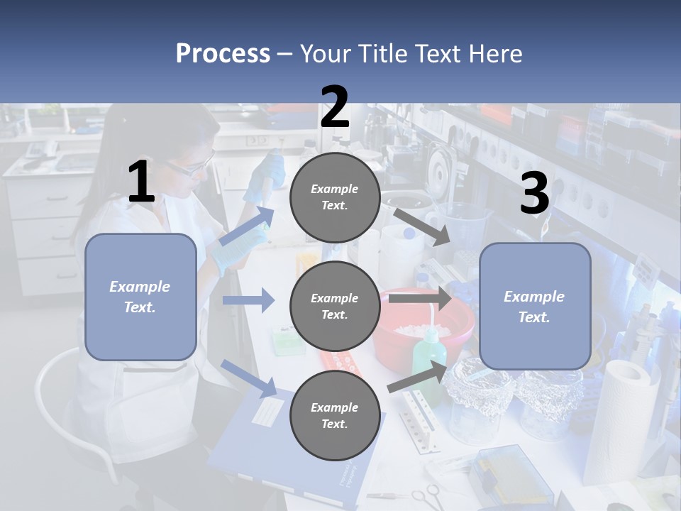 A Woman In A Lab Coat Is Doing Something PowerPoint Template