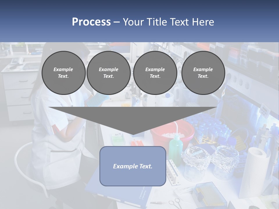 A Woman In A Lab Coat Is Doing Something PowerPoint Template