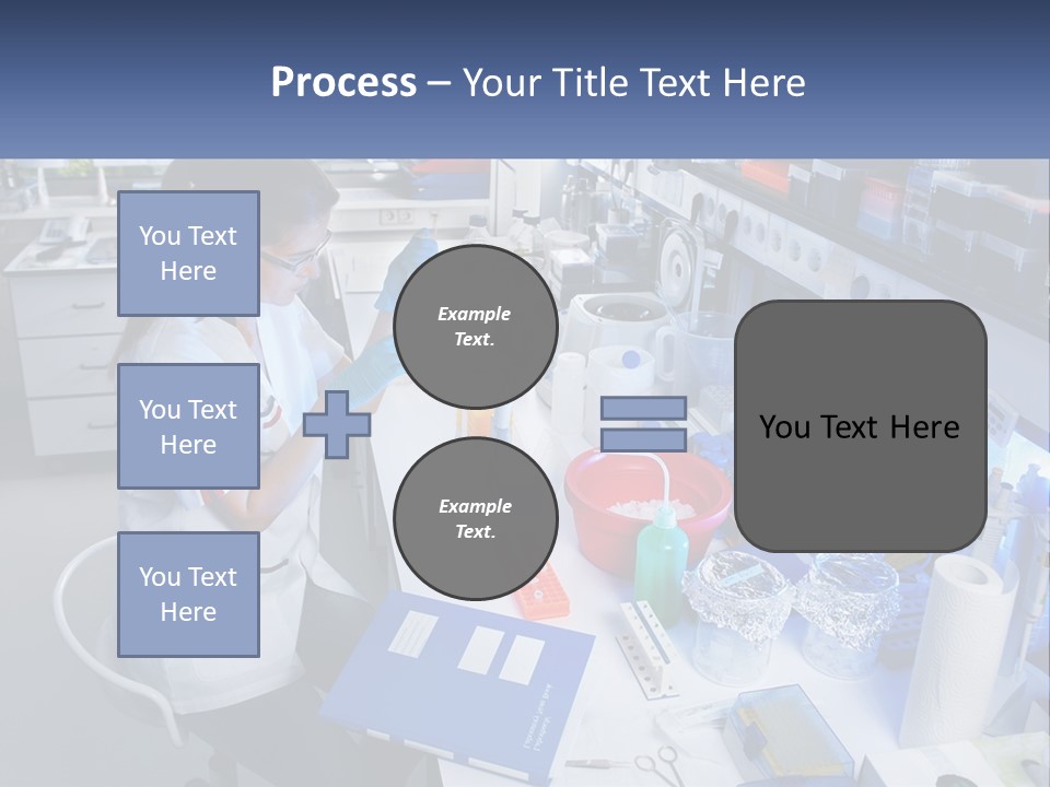 A Woman In A Lab Coat Is Doing Something PowerPoint Template