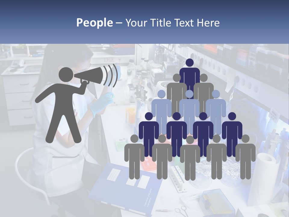 A Woman In A Lab Coat Is Doing Something PowerPoint Template