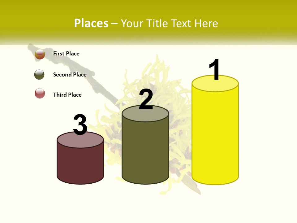 A Yellow Flower With A White Background PowerPoint Template