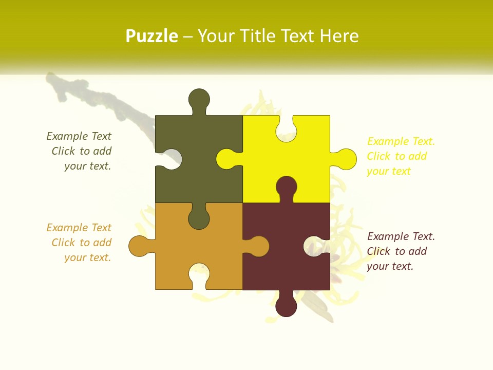 A Yellow Flower With A White Background PowerPoint Template