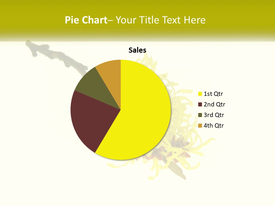 A Yellow Flower With A White Background PowerPoint Template