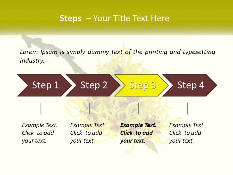 A Yellow Flower With A White Background PowerPoint Template