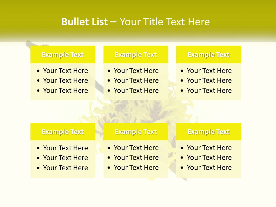 A Yellow Flower With A White Background PowerPoint Template