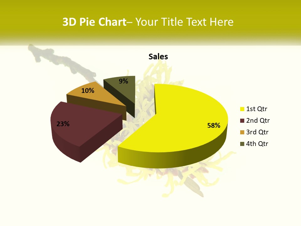 A Yellow Flower With A White Background PowerPoint Template