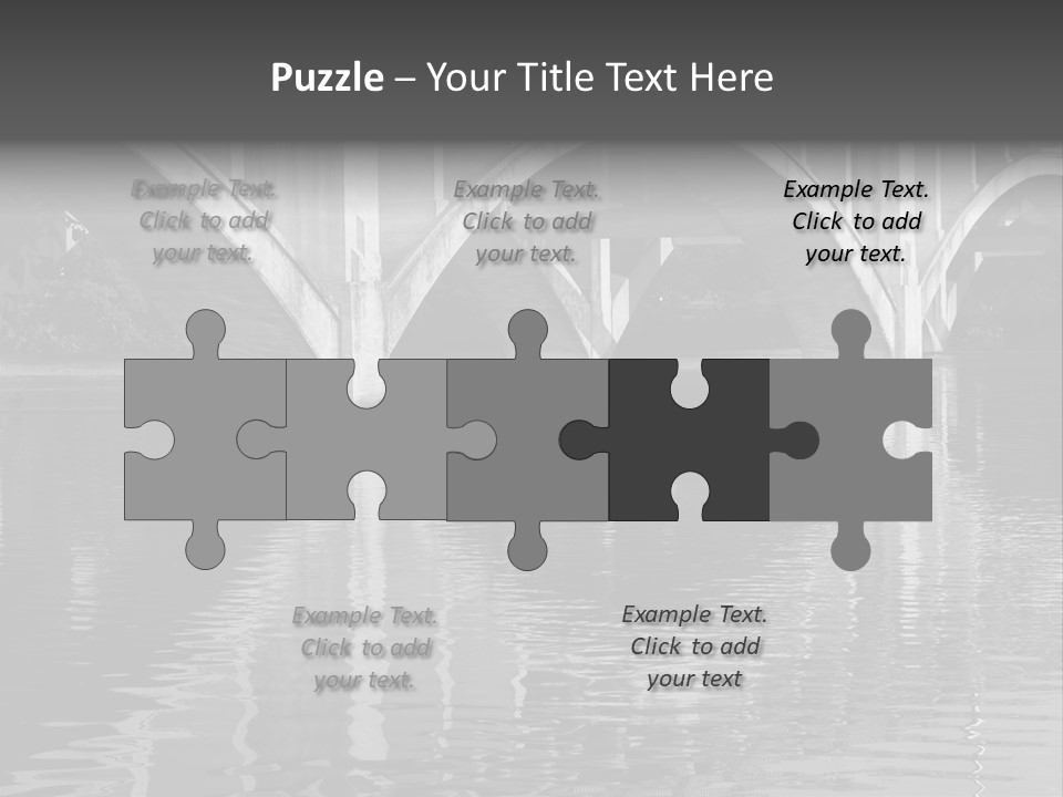 A Bridge Over A Body Of Water With Ducks In It PowerPoint Template