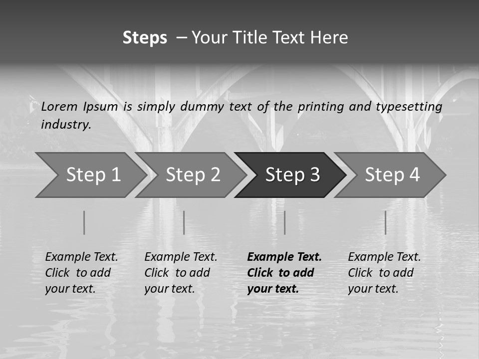A Bridge Over A Body Of Water With Ducks In It PowerPoint Template