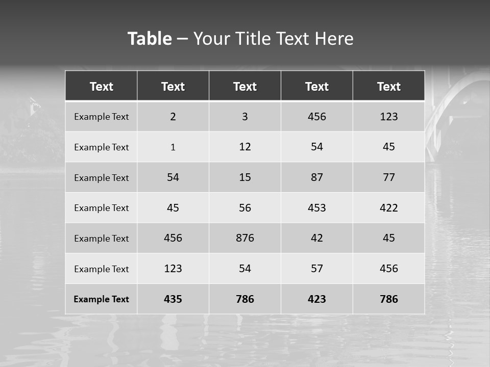 A Bridge Over A Body Of Water With Ducks In It PowerPoint Template