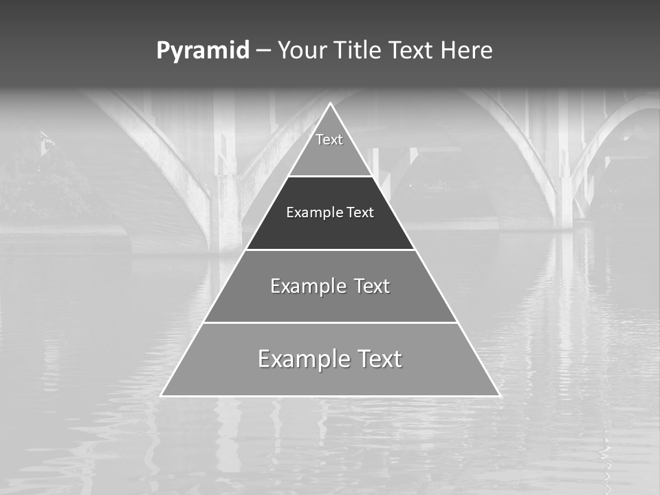 A Bridge Over A Body Of Water With Ducks In It PowerPoint Template