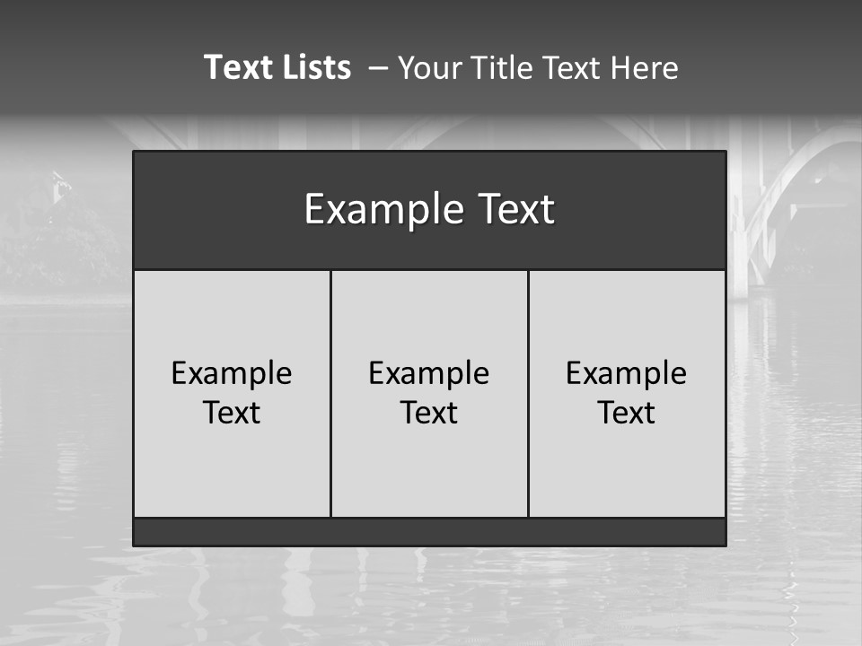 A Bridge Over A Body Of Water With Ducks In It PowerPoint Template