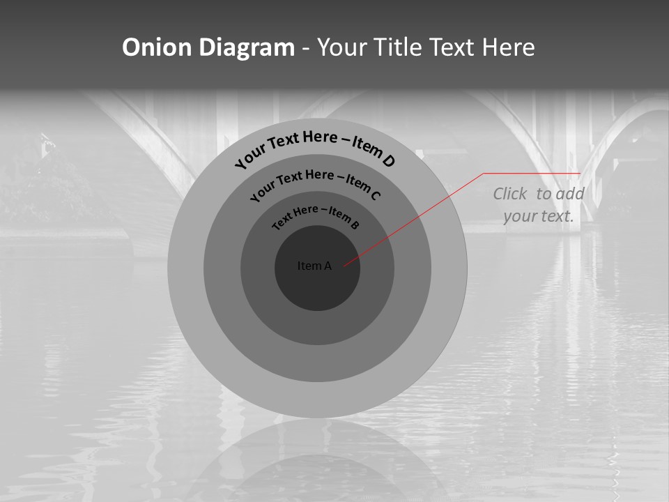 A Bridge Over A Body Of Water With Ducks In It PowerPoint Template