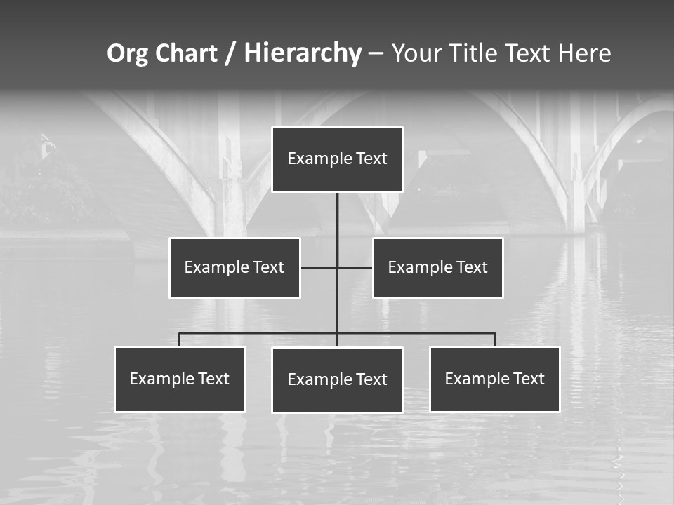 A Bridge Over A Body Of Water With Ducks In It PowerPoint Template